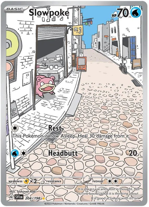 Slowpoke - Scarlet and Violet Base Illustration Rare 204/198