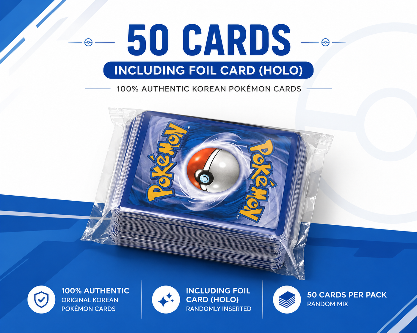 Korean Bulk - Assorted Pokemon Cards (with Holos)