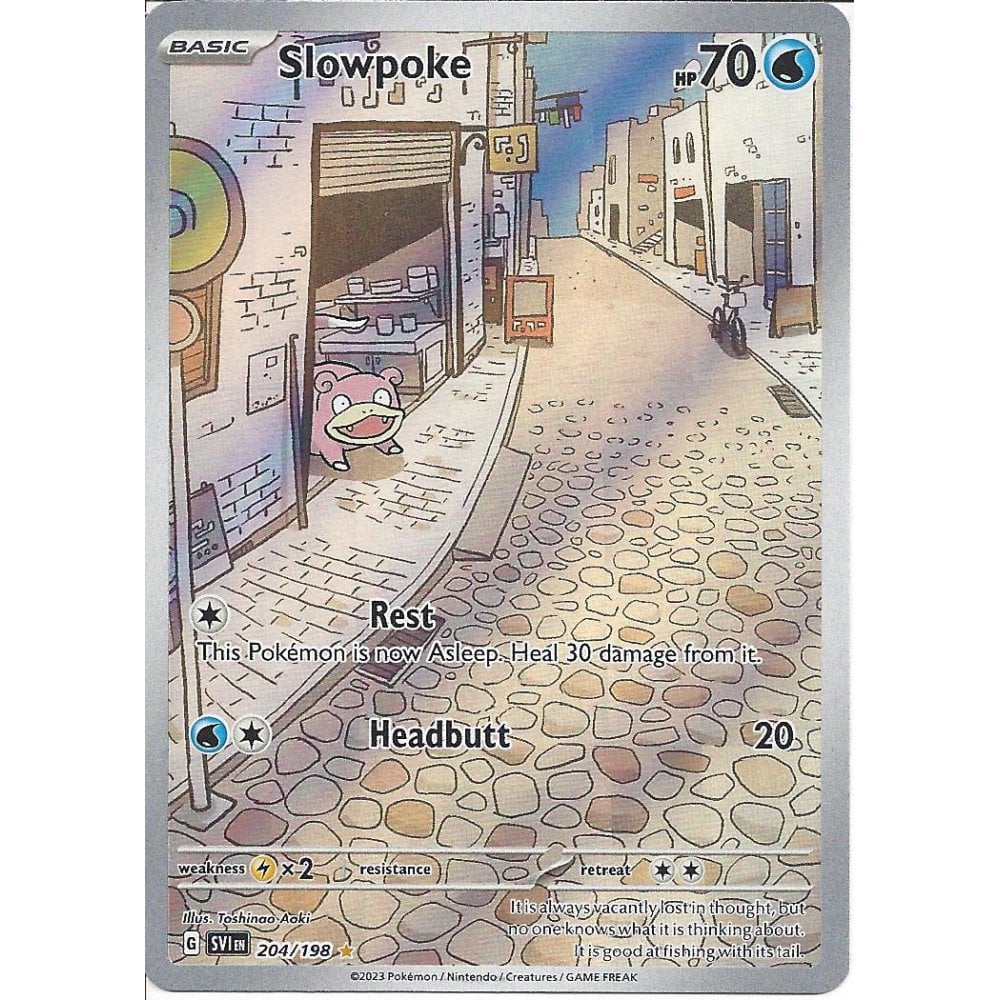 Slowpoke - Scarlet and Violet Base Illustration Rare 204/198
