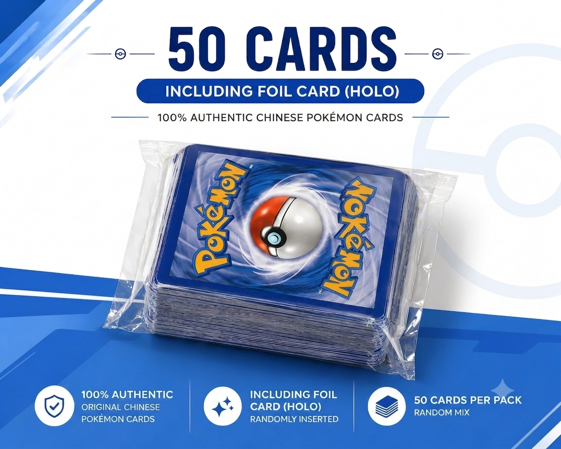 Chinese Bulk - Assorted Pokemon Cards (with Holos)