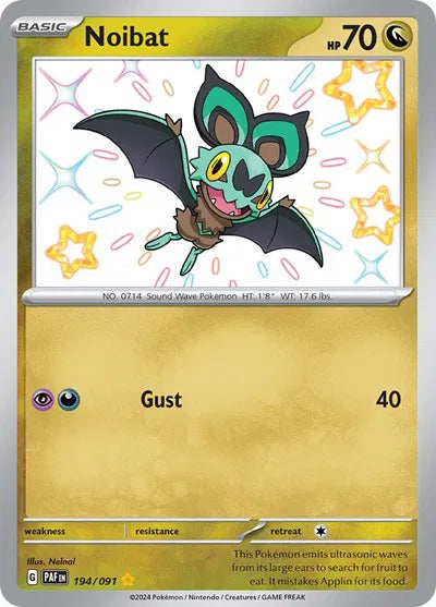 Noibat - Paldean Fates Shiny Rare 194/091