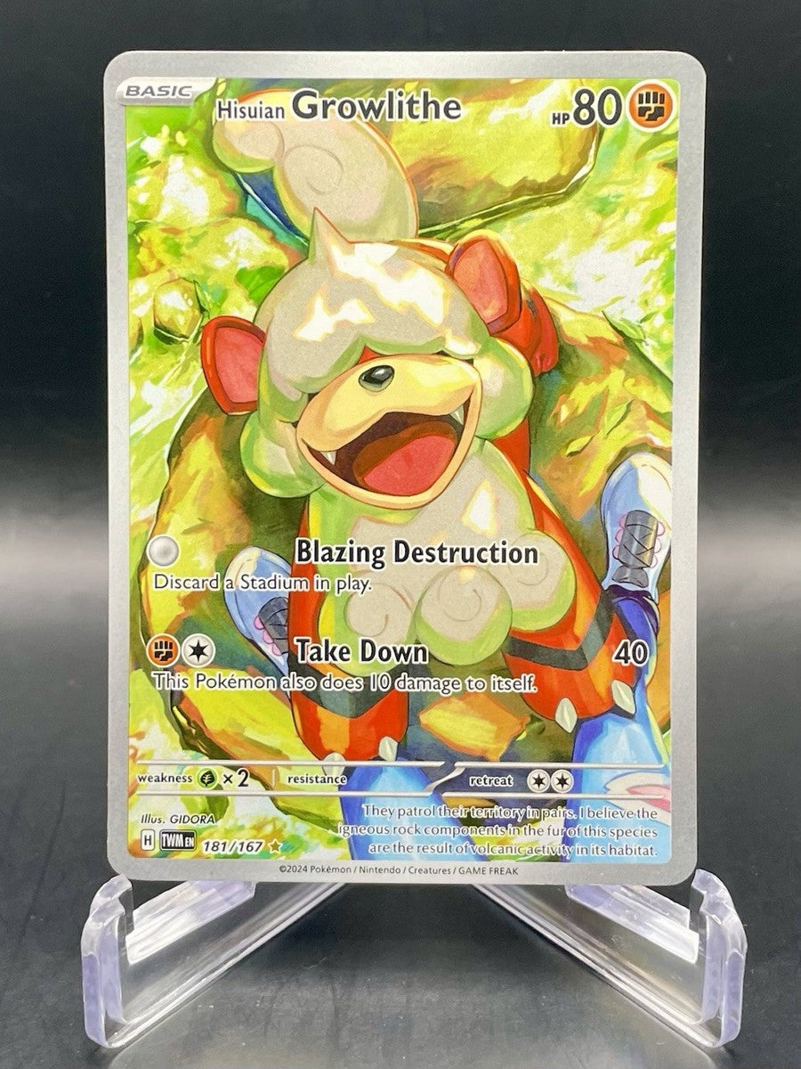 Hisuian Growlithe - Twilight Masquerade Illustration Rare 181/167